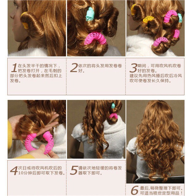 Túi 6 Lô Cuốn Làm Xoăn Tóc lò xo loại to,đẹp [CỰC HOT]