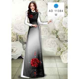 Vải áo dài hoa hồng
