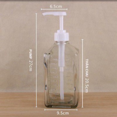 Bình bơm đựng xịt siro đường nhựa - thủy tinh có vòi pump định lượng 10ml 1 lần bơm