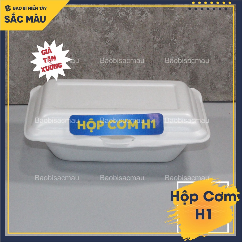 150c Hộp xốp H1 đựng cơm, bánh tráng trộn, xôi, trái cây gọt sẵn...