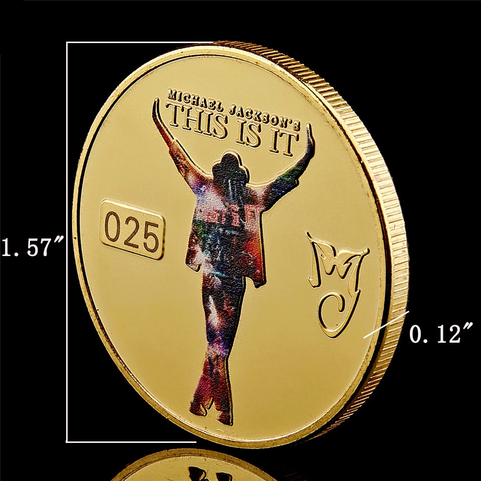 Đồng Xu Mạ Vàng Hình Michael Jackson