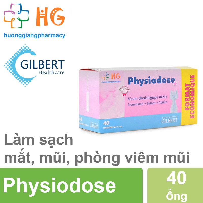 Nước muối sinh lý Physiodose Nước muối sinh lý cho trẻ sơ sinh Natri clorid 0 9 Nước muối nhỏ mắt mũi Nước muối sơ sinh