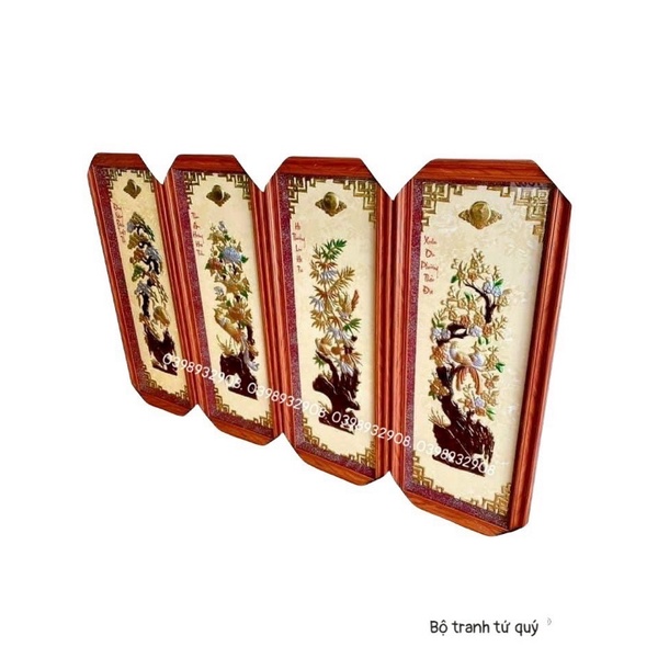 BỘ TRANH TỨ QUÝ 40 x100 CM NẶNG  16.2 KG CHẤT LIỆU BẰNG ĐỒNG 💯