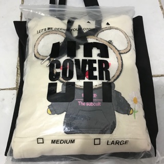 Hoodie collab Uncover x The Subcult ( màu kem )