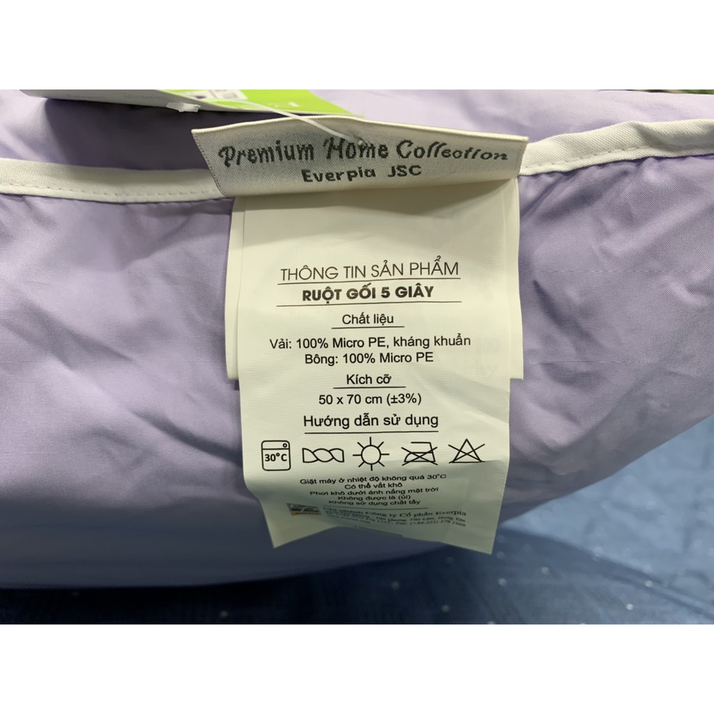 Ruột Gối 5S Có 4 Màu Grey, Mint, Coralpink, Violet 45cm*65cm Hàng Chính Hãng Everon