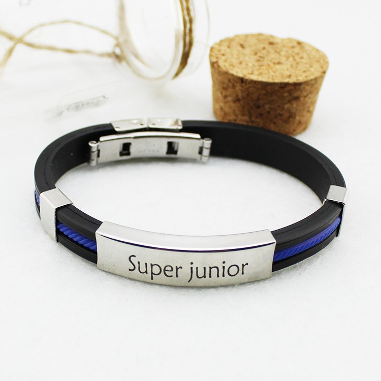 Vòng Tay Silicon Kpop Bts Super Junior