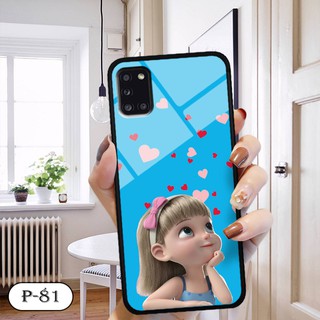 Ốp lưng kính 3D Samsung A31-cute