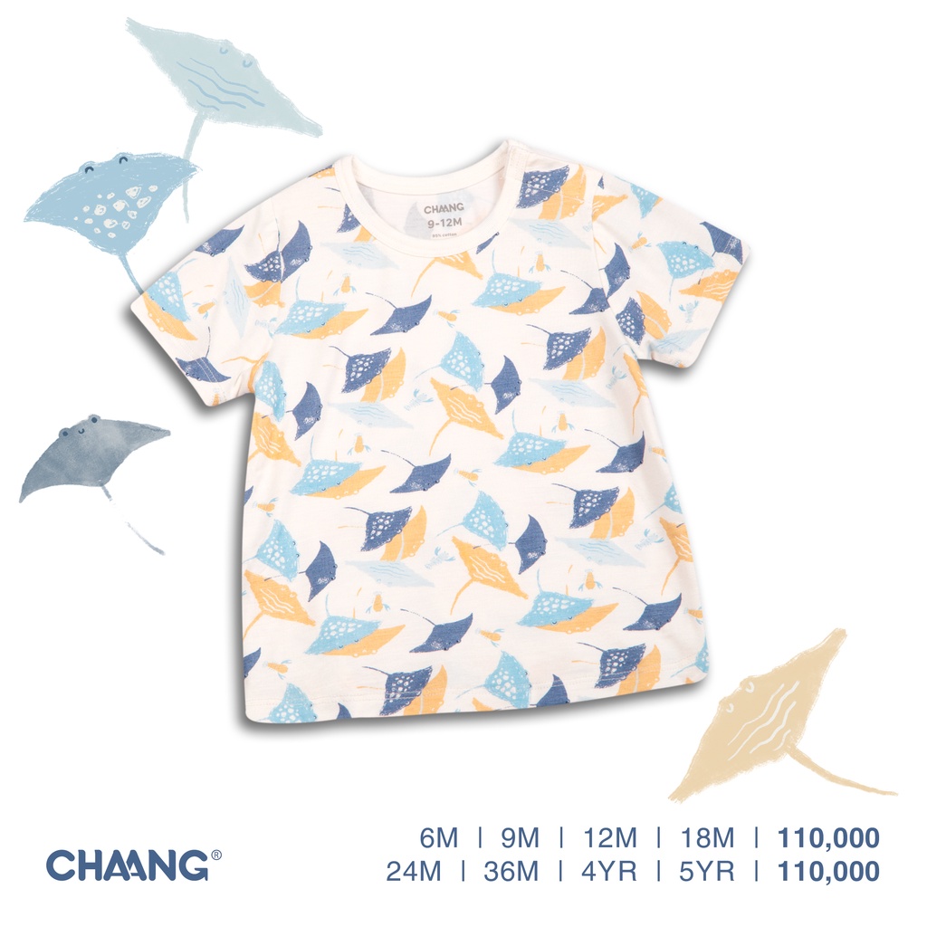 Áo phông cộc tay Sea cá đuối cho bé Chaang