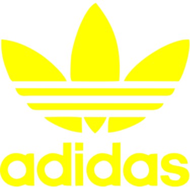 Logo adidas 3 lá nhiều màu in trực tiếp lên vải bằng bàn ủi, bàn là