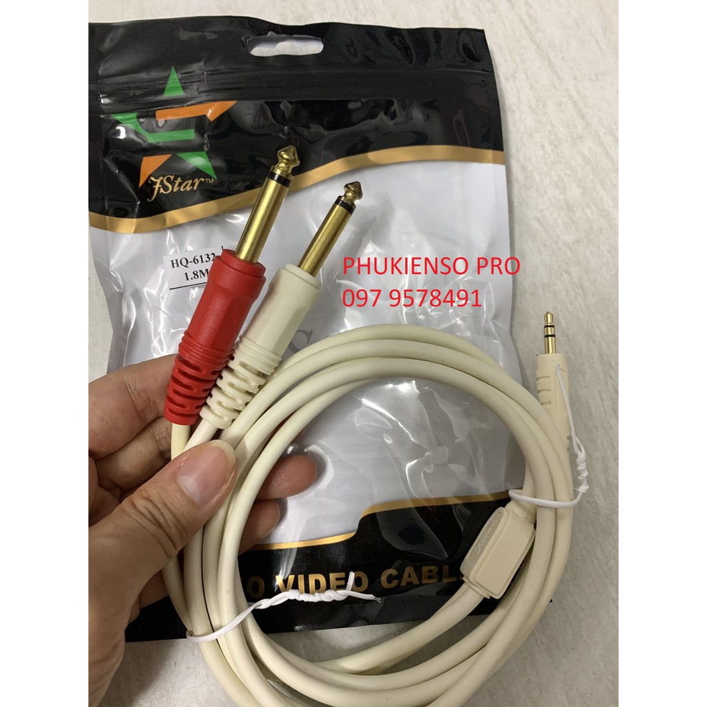Dây chuyển Jack 3.5 ly ra 2 Jack 6 ly Tốt
