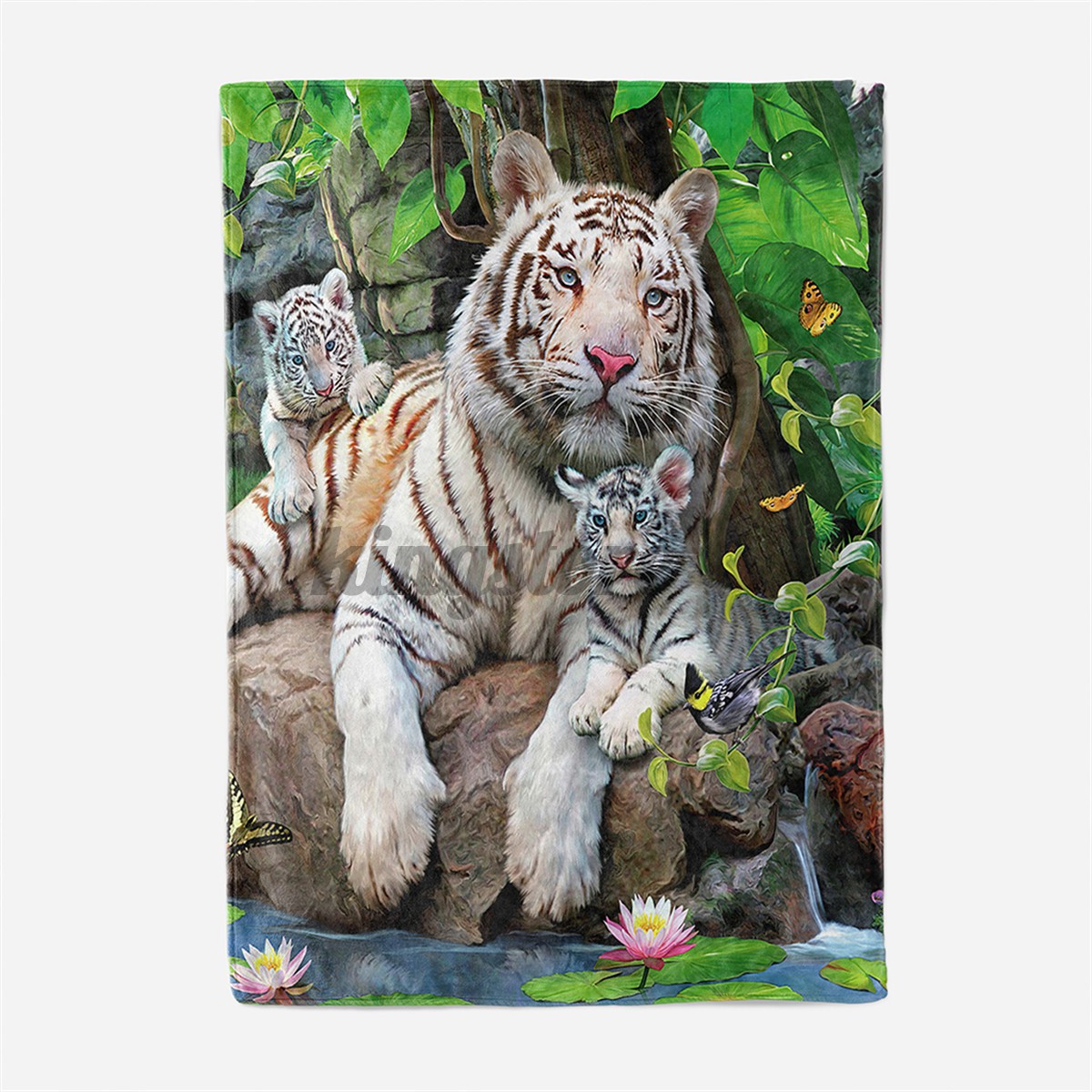 200x150cm Fashion 3D Tiger Printing Plush Fleece Blanket Quilts Bedding Home Office Washable Blanket