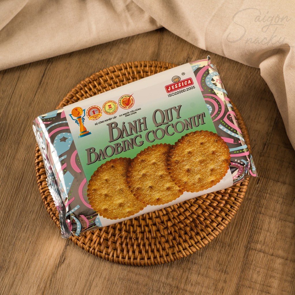 Bánh Quy Coconut cracker Bạc tròn 178g