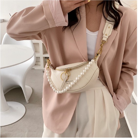 Túi bao tử đeo bụng LONAKENG SHOP - túi đeo bụng dây ngọc có dây đeo chéo cực chất Siêu bền đẹp