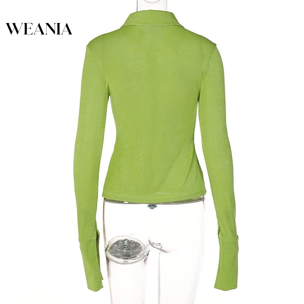 Áo Sơ Mi Cổ Bẻ Cài Nút Phong Cách Thời Trang Đường Phố Mới Cho Nữ