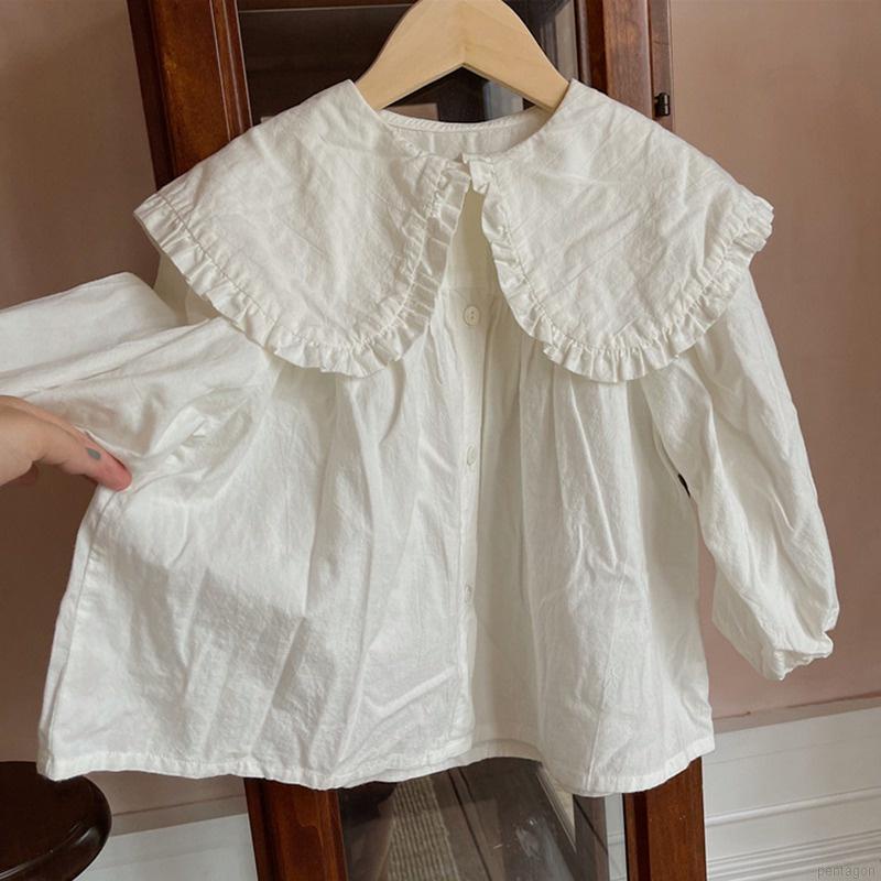 Bộ áo sơ mi cổ bẻ tay dài + chân váy yếm kẻ sọc caro dễ thương cho bé gái 3-8 tuổi