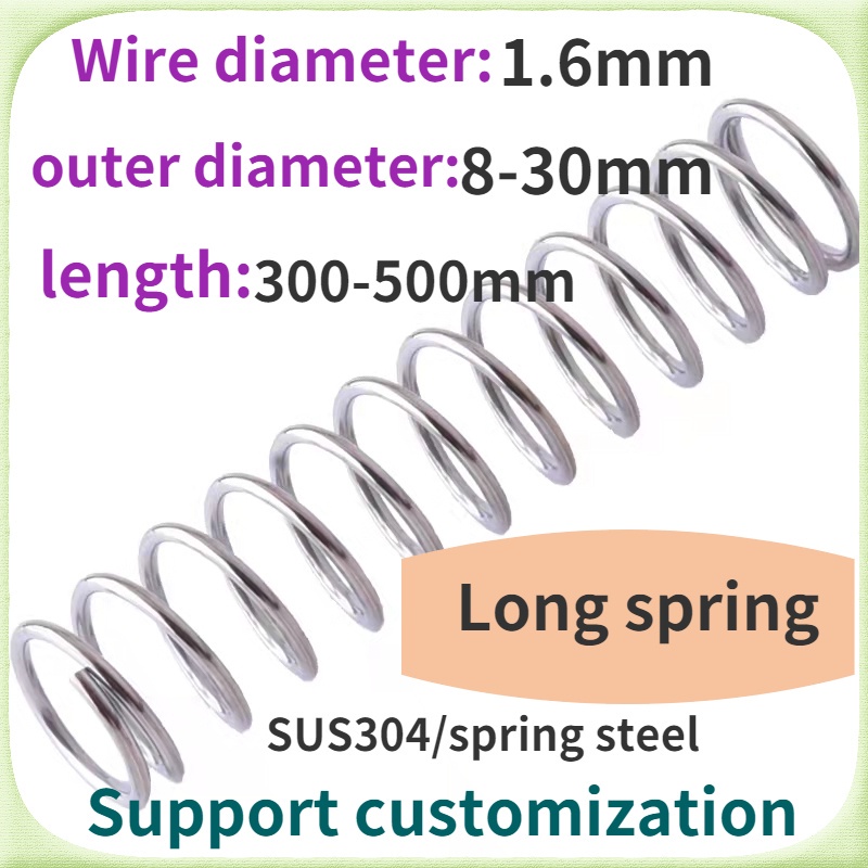 Lò Xo Nén Đường Kính 1.6mm Đường Kính Ngoài 8-30mm Dài 300~500mm