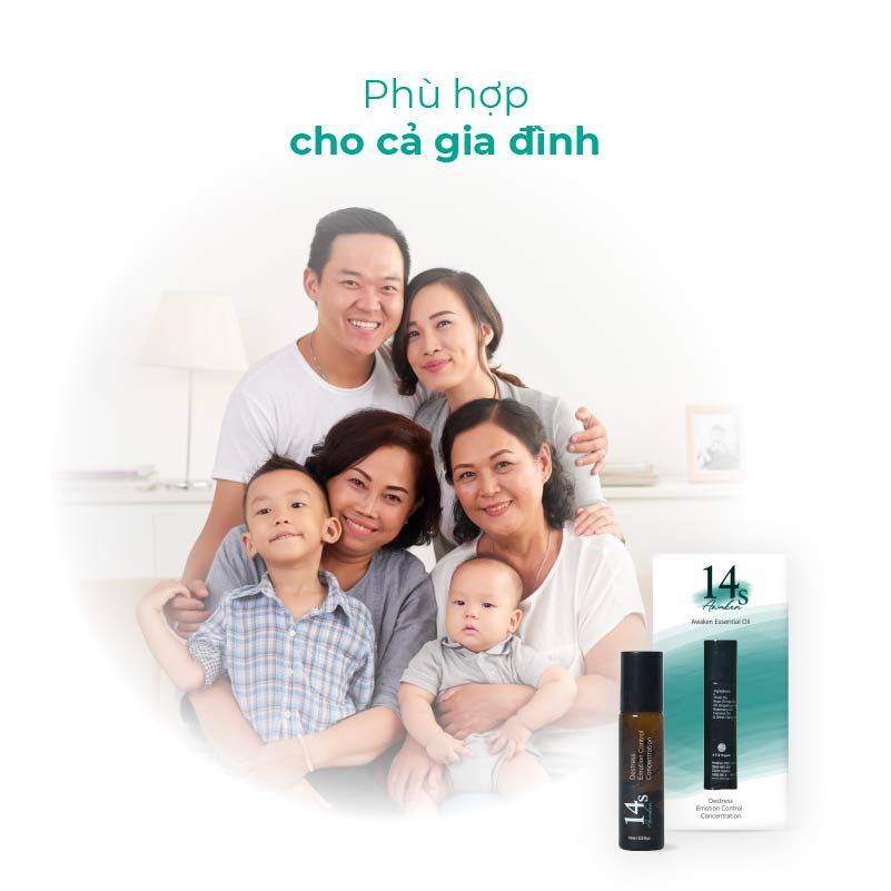 Tinh Dầu Lăn 14S 10ml Awaken Loại bỏ căng thẳng tập trung năng lượng - Hàng chính hãng