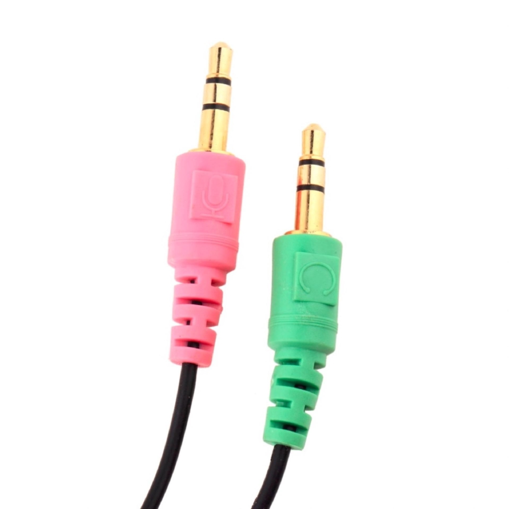 CÁP GỘP AUDIO VÀ MICRO 2 JACK 3.5MM CHÂN CẮM SANG 1 JACK 3.5MM DẠNG LỖ -dc1307