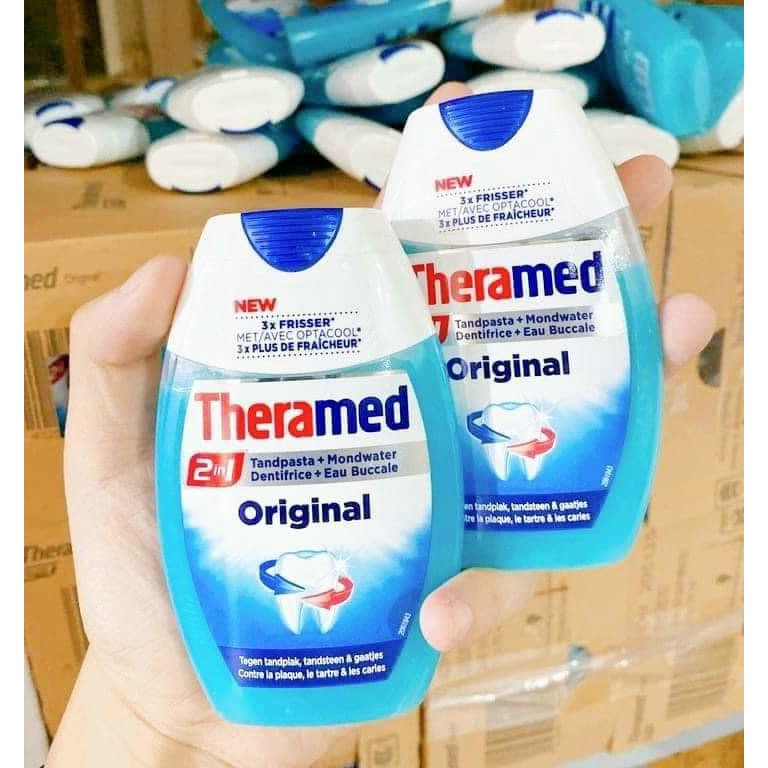 Kem đánh răng Theramed 2in1 Đức Dạng ống tròn