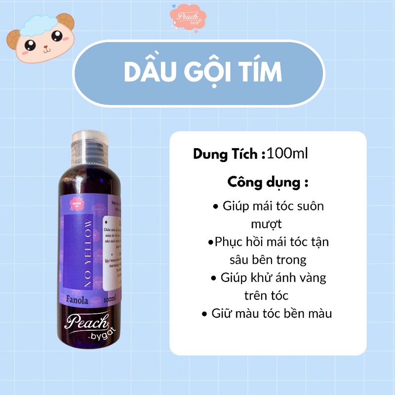 Dầu gội tím FANOLA bền màu tóc của peach.bygat