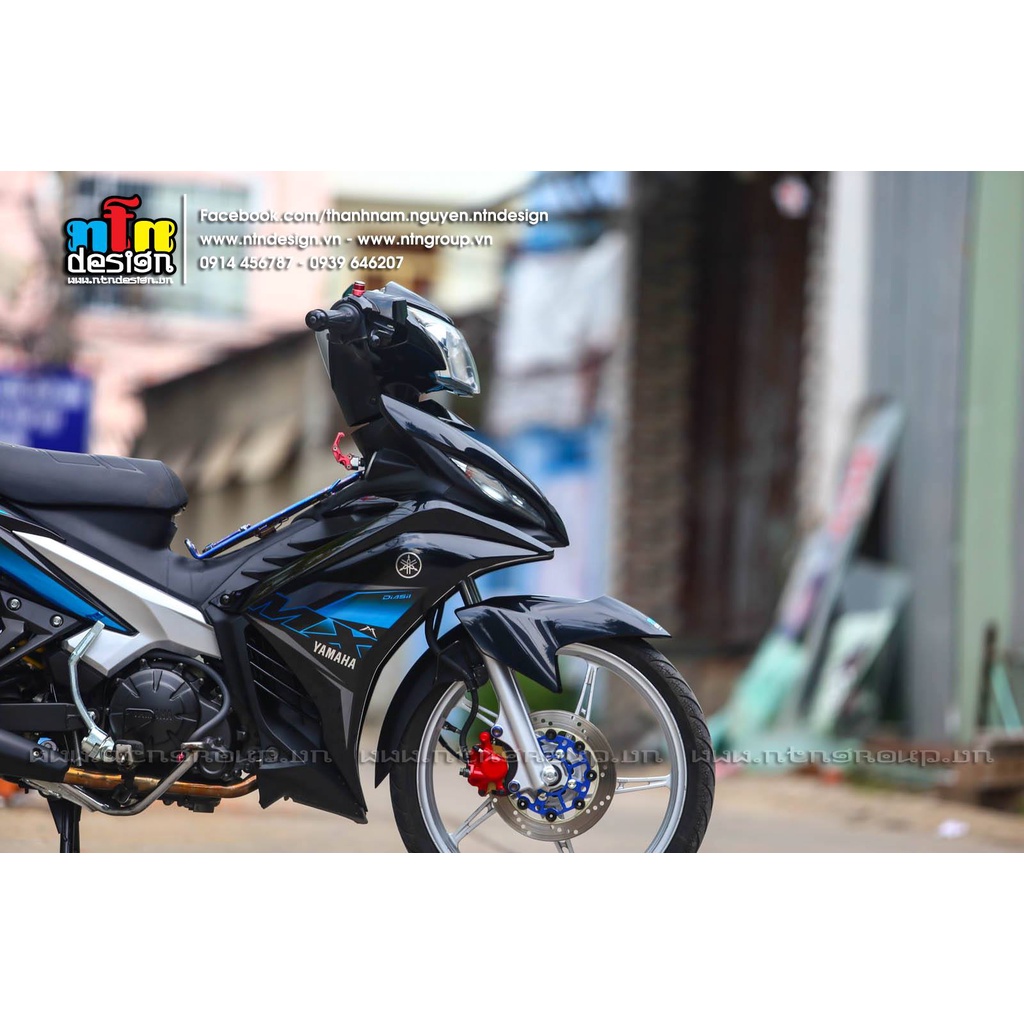 Tem Rời Dán Xe Exciter 135 Mẫu MX Xám Xanh Cực Chất, Hàng 3 Lớp Chất Lượng Cao ,Team Decal