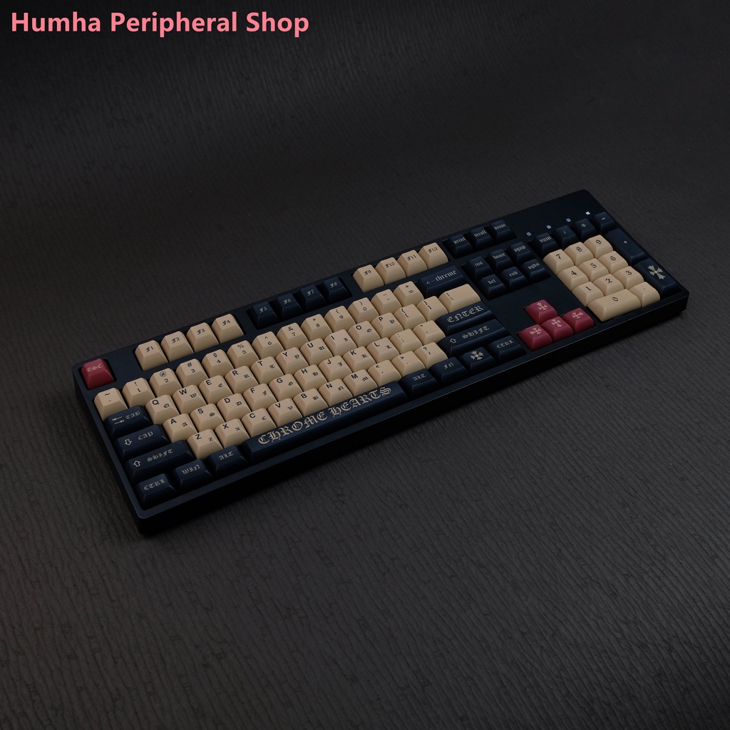 Bộ 142 Nút Bàn Phím Cơ Humha Chrome Hearts PBT Chất Lượng Cao