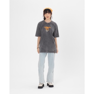 Áo Thun TSUN MSW Wash Xám - [UNISEX] - In Kéo Lụa