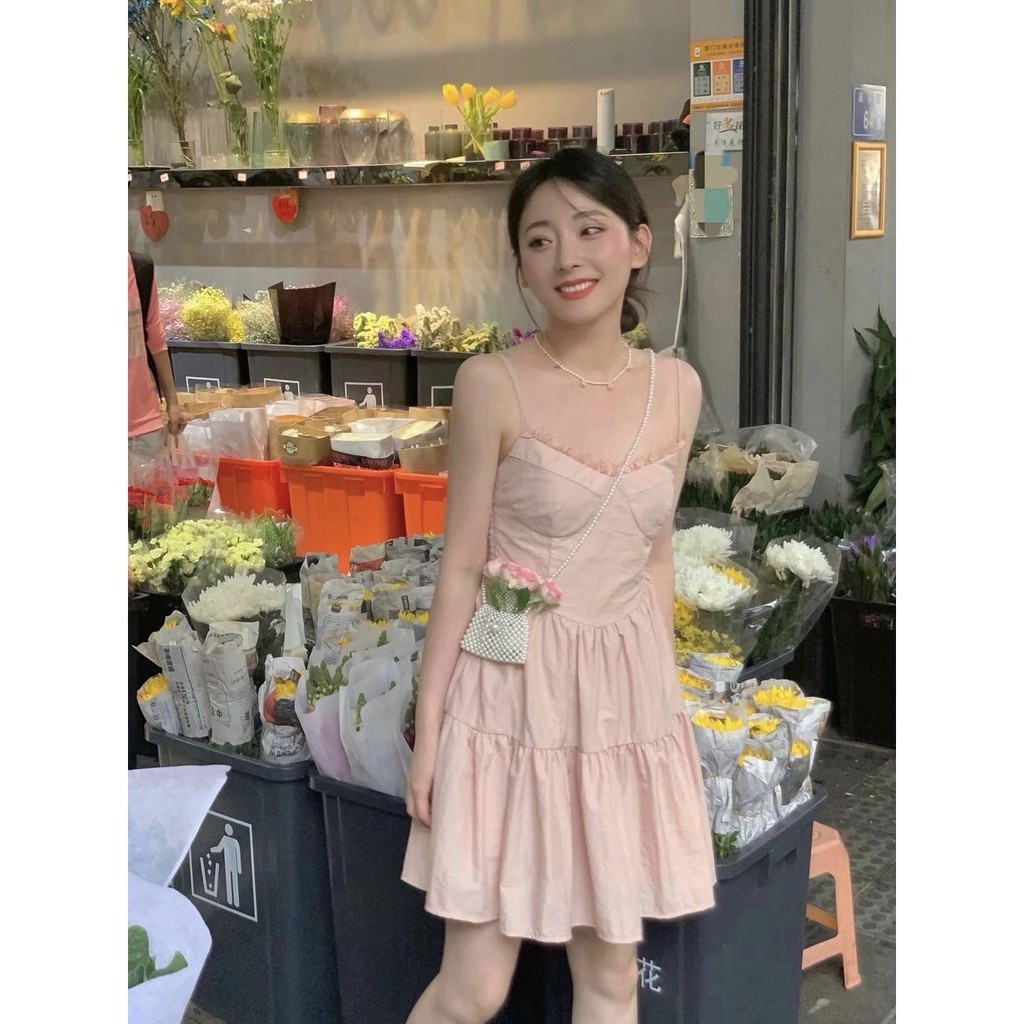 Đầm phối ren phong cách Hàn Quốc xinh xắn cho nữ | BigBuy360 - bigbuy360.vn