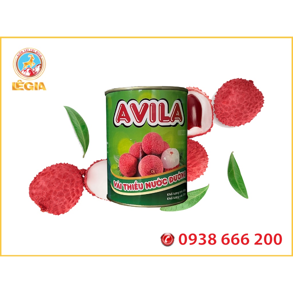 Vải Thiều Nước Đường Đóng Lon AVILA 565G