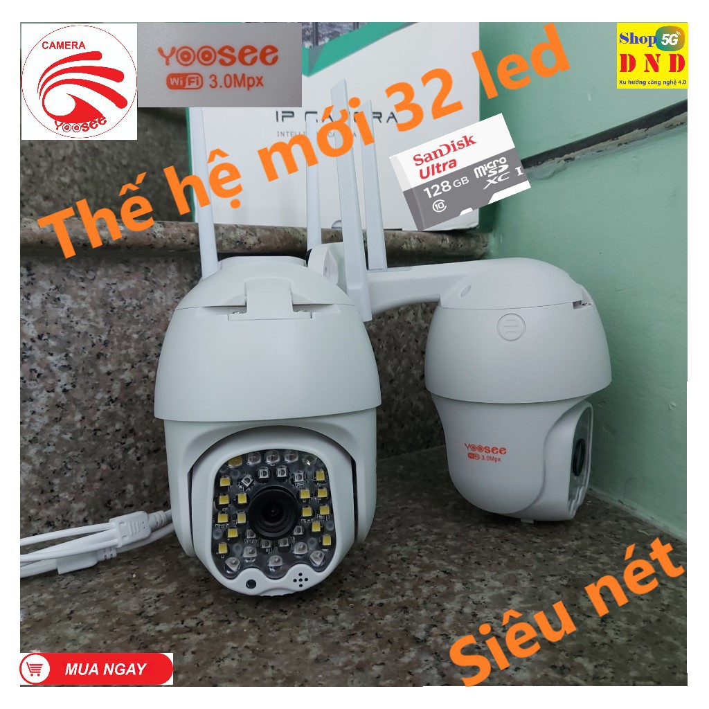 Camera Wifi - Yoosee - 32 LED - (PTZ) EVKVO - 3.0Mpx - FullHD thế hệ mới 1080 siêu nét, góc rộng, cảnh báo,...