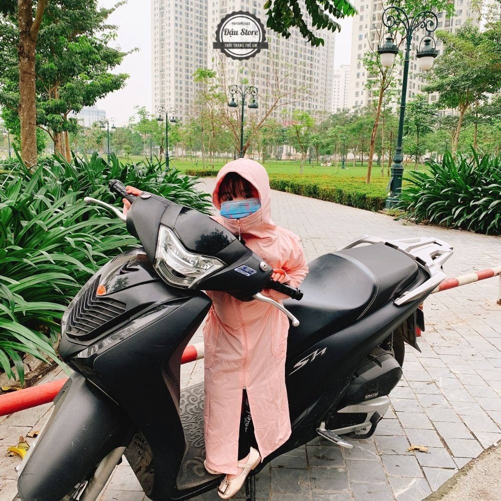 Áo chống nắng trẻ em toàn thân chất thông thoáng bảo vệ làn da cho bé trai bé gái 8 - 38 kg - Áo chống nắng cho bé