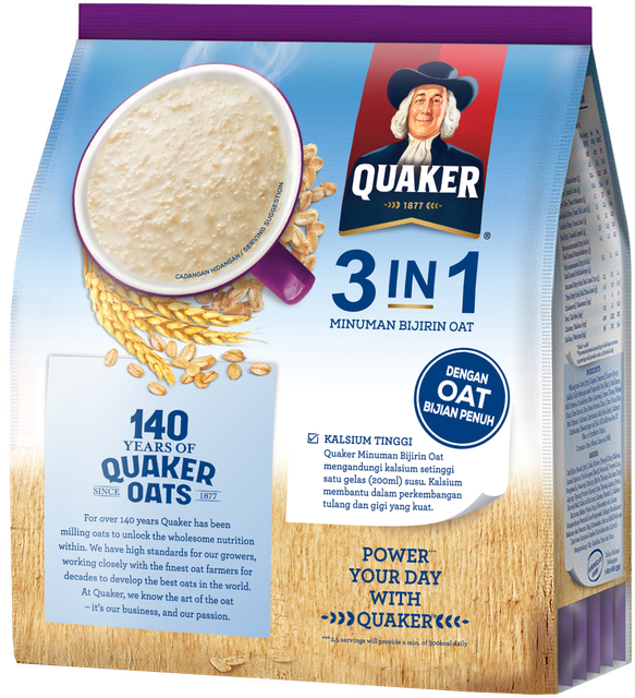 Thức uống yến mạch Quaker 3in1 Vị Berry Burst Gói 450g | BigBuy360 - bigbuy360.vn