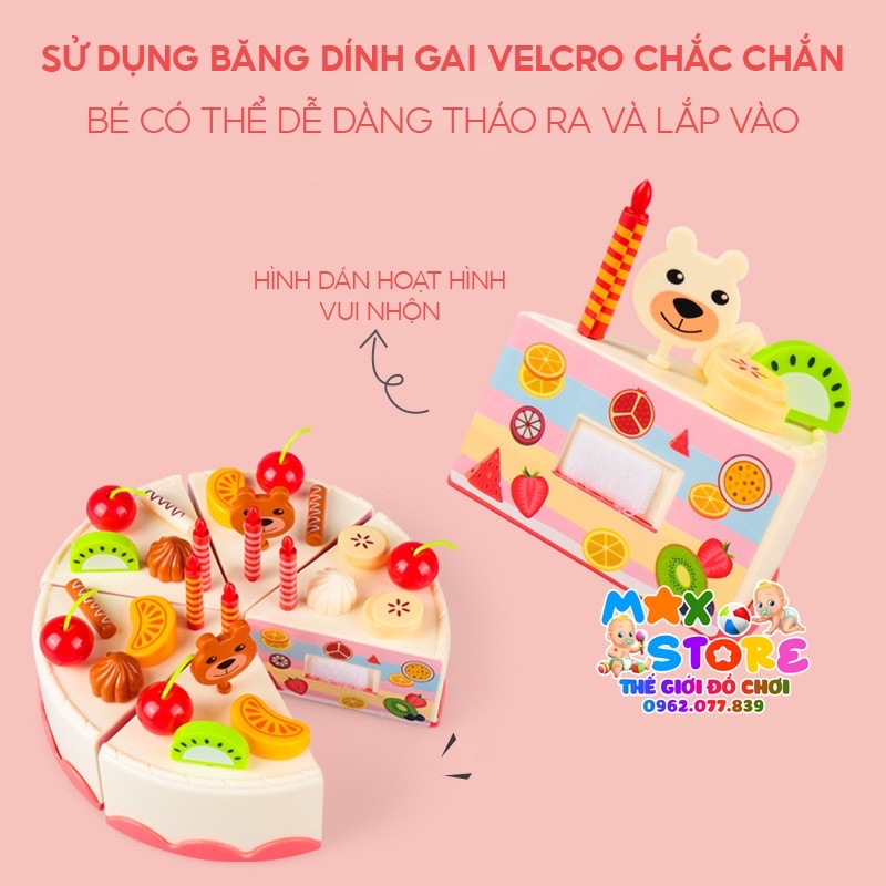 Đồ Chơi Tiệc Trà Cắt Bánh Sinh Nhật Vui Nhộn 85 Chi Tiết Có Đèn Và Nhạc Cho Bé