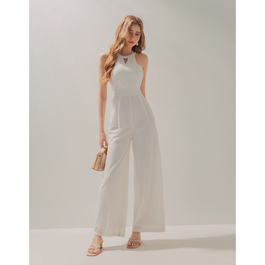 Jumpsuit cổ yếm khoét vai hở lưng  nữ Air Space 2120128003