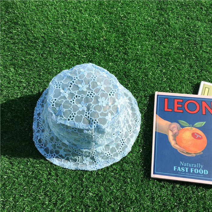 Nón Tai Bèo Phối Ren Hoa Thoáng Khí Phong Cách Hàn Quốc