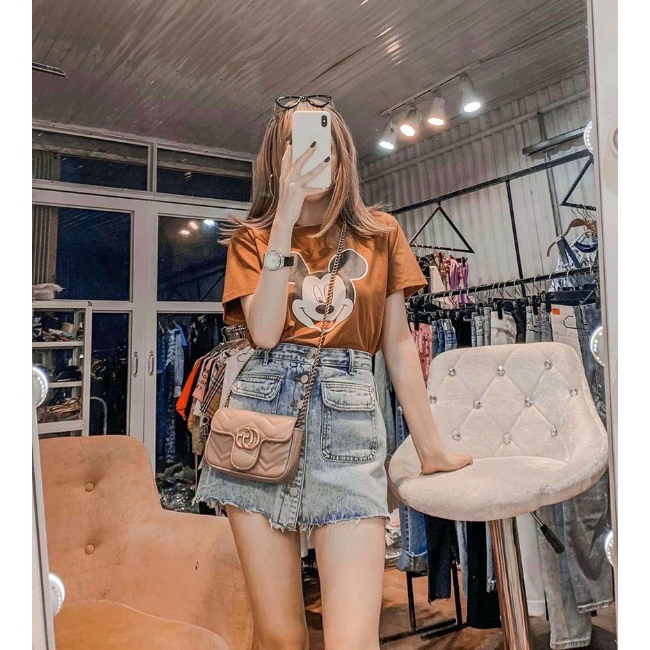 [C162] [CHEAPY] Chân váy jean túi hộp có size - Chân váy jean dáng chữ A cạp cao hàng có size hot trend | BigBuy360 - bigbuy360.vn