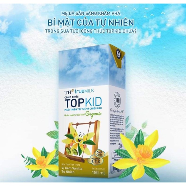 Sữa organic topkid TH truemilk (48 hộp)