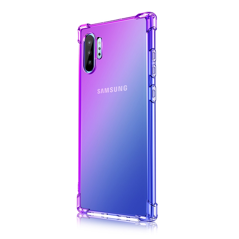 Ốp Điện Thoại TPU Mềm Siêu Mỏng Trong Suốt Màu Gradient Cho Samsung Galaxy Note 10 Pro Plus Lite 9 8 A50 A50S A30S A51 4G