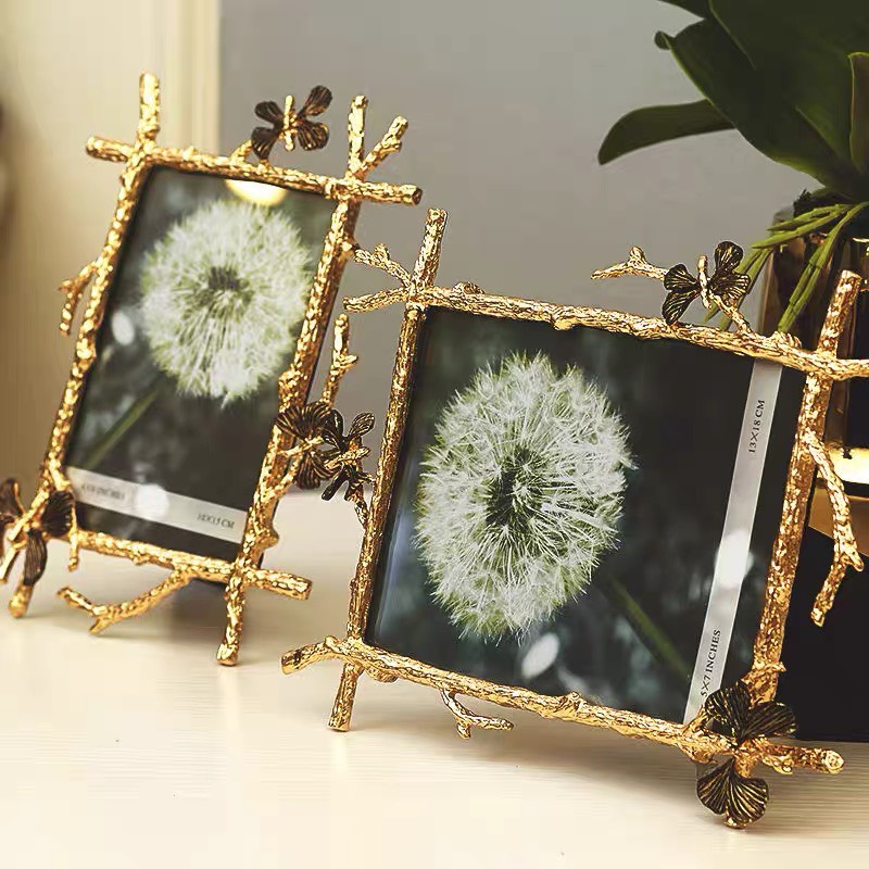 Khung ảnh để bàn cao cấp, hiện đại, nhiều kích thước, viền hoa đen, sang trọng, decor, tinh tế
