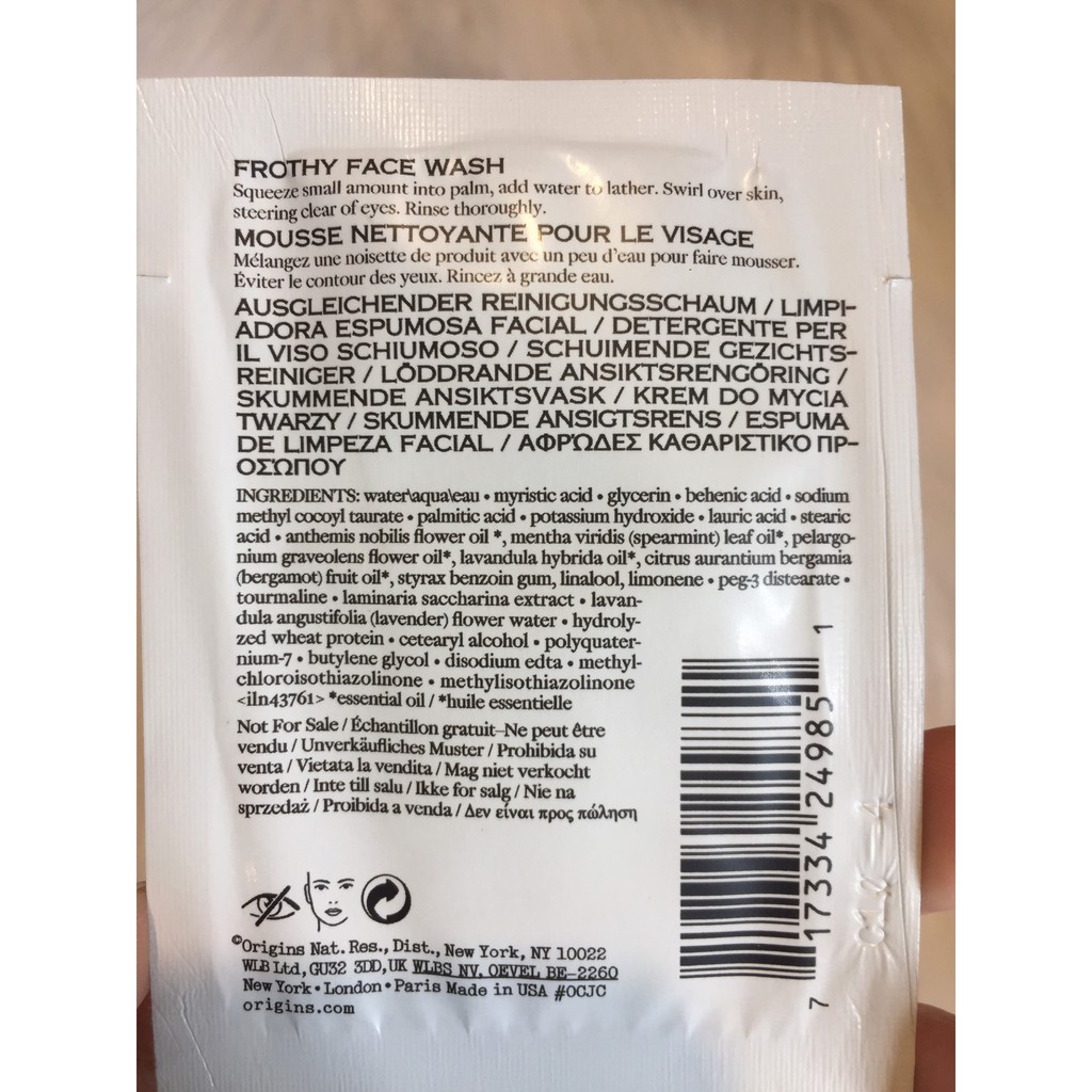 Mẫu thử hãng Origins kem mắt, serum chống lão hóa, sửa rửa mặt - 2ml/ 1.5ml