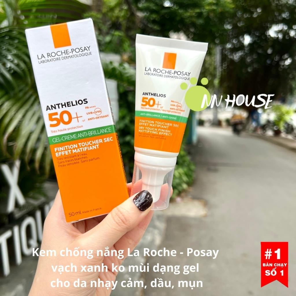 Kem chống nắng La Roche Posay Anthelios spf50 vạch xanh ko mùi dạng gel cho da nhạy cảm,da dầu mụn,kcn skincare dưỡng ẩm