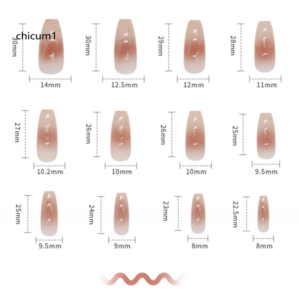 Móng Tay Giả Màu Sắc Gradient Chống Mài Mòn Cao Cấp