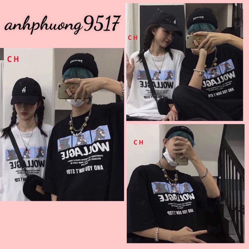 Áo Thun Nam Nữ Cổ Tròn Unisex Form Rộng Mèo Chuột☘Phông Basic Cotton Oversize Sad boiz cá tính trend 2022 giá rẻ