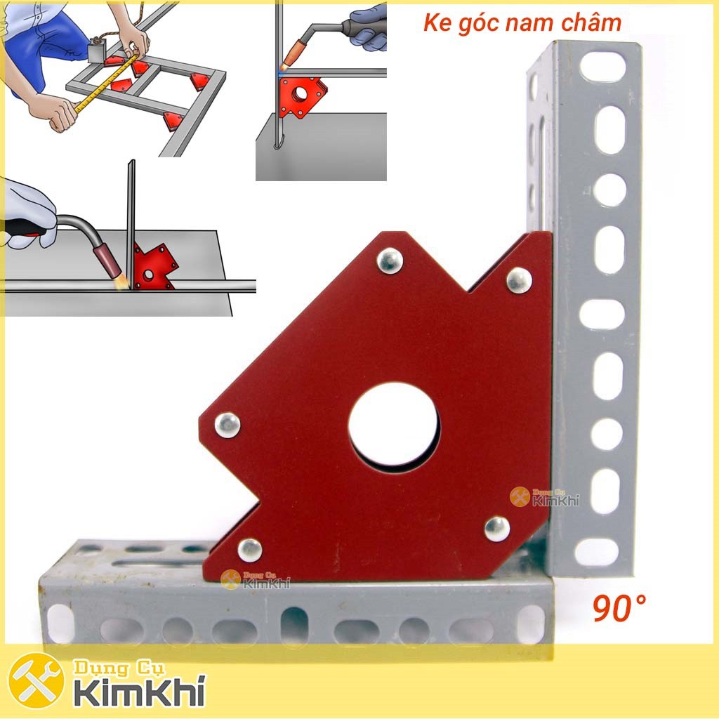 Ke góc nam châm 45° 90° 135° lực hút 12/22/33kg - 25/50/75LBS