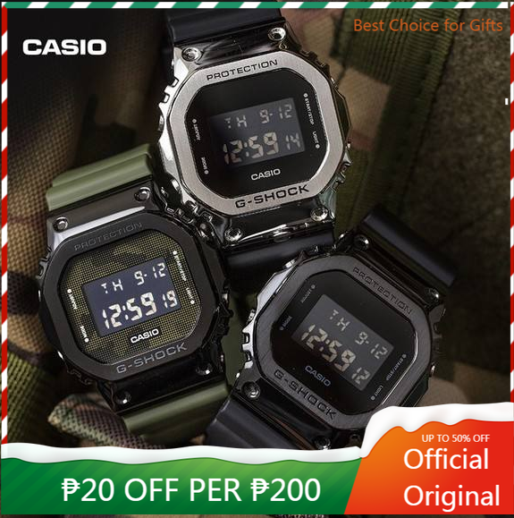 Đồng Hồ Điện Tử Mặt Vuông Thể Thao J JamTangan G-Shock GM-5600 Dành Cho Học Sinh