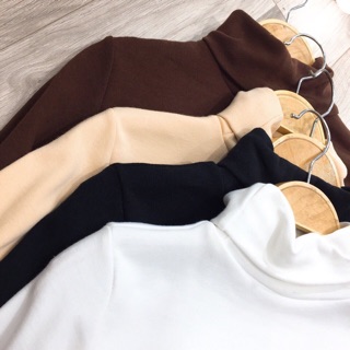 Áo pull giữ nhiệt cotton cổ lọ
