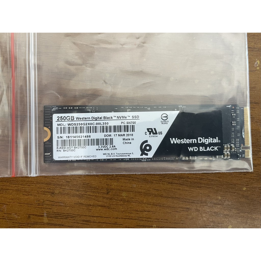 Ổ Cứng SSD Western Digital Black 250GB/256GB M.2 NVMe - WDS250G2X0C