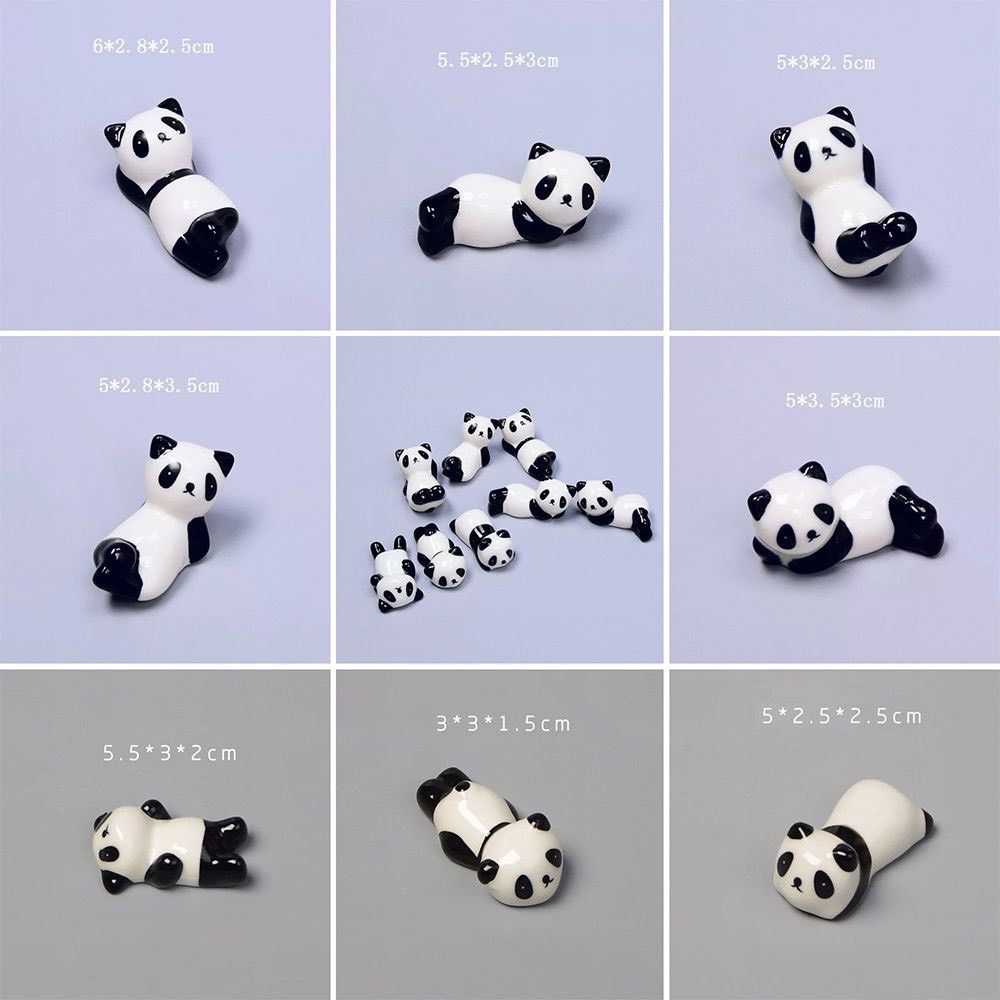 Gác đũa gốm sứ hình gấu trúc panda phụ kiện bàn ăn (giao mẫu ngẫu nhiên không chọn mẫu)
