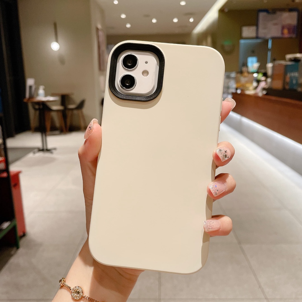 Ốp Điện Thoại Silicon Chống Sốc Nhiều Màu Thời Trang 3 Trong 1 Cho iPhone 14 / 13 / 12 / 11 / X / 8 / 7P