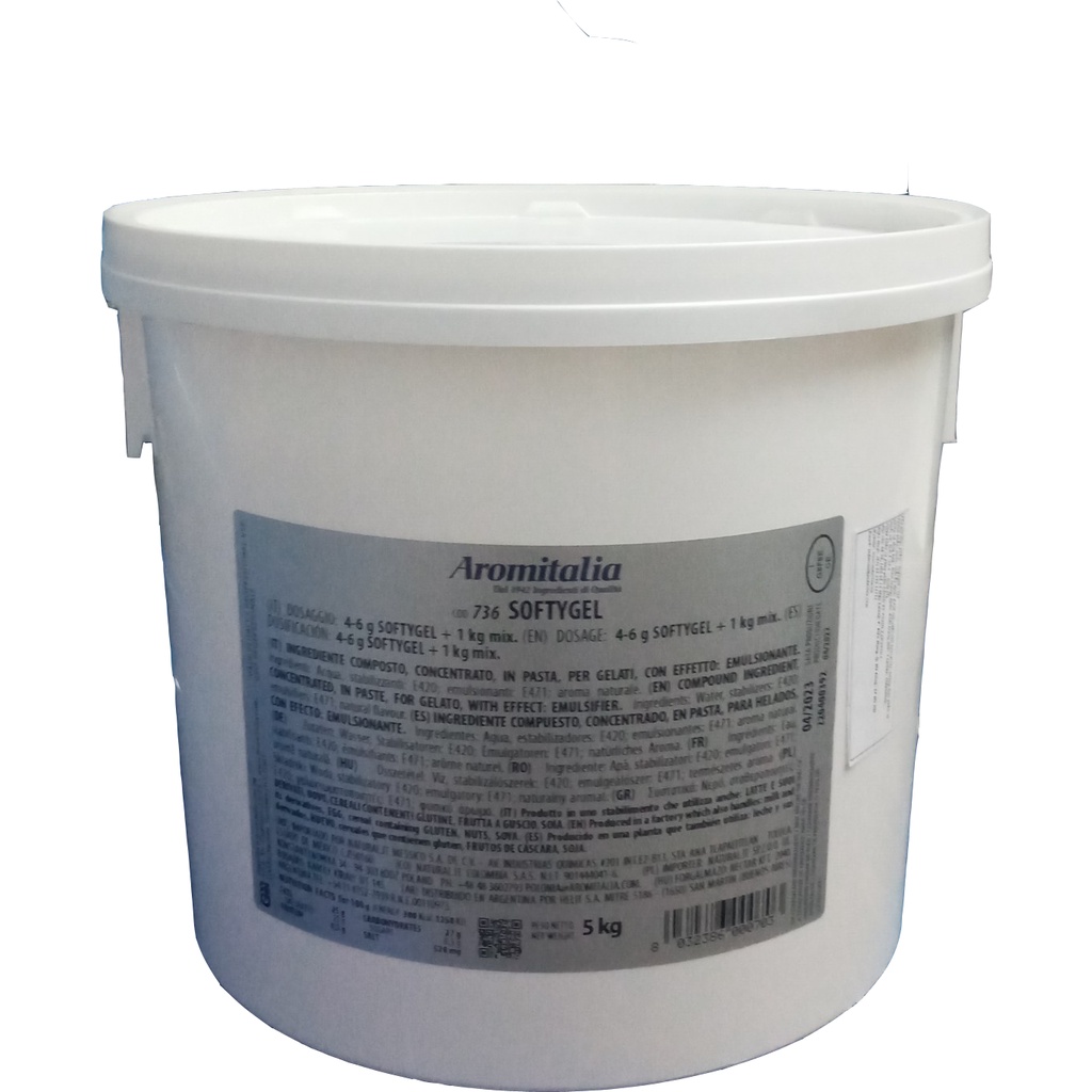 Hộp 5kg phụ gia chống chảy kem aromitalia softgel - hàng nhập khẩu italia - ảnh sản phẩm 1